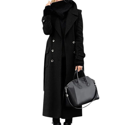 Women's Long Wool Coat - Korean Fashion Winter Coat