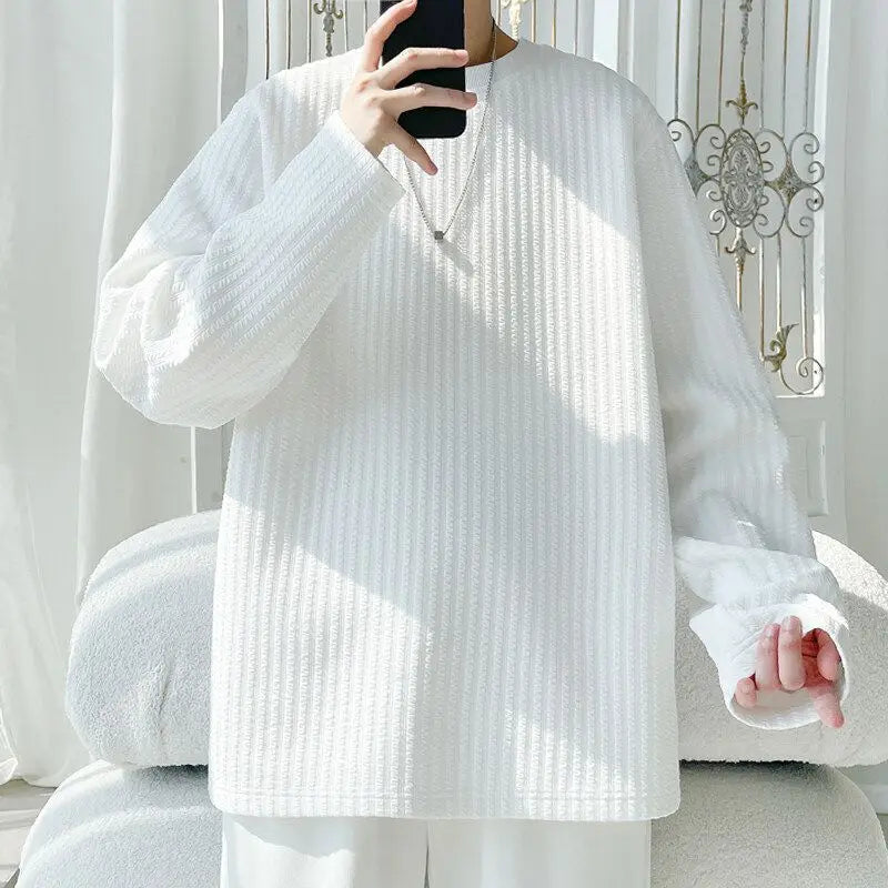 Men's Casual Loose Long Sleeve Base Shirt