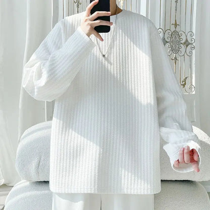 Men's Casual Loose Long Sleeve Base Shirt