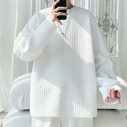 Men's Casual Loose Long Sleeve Base Shirt