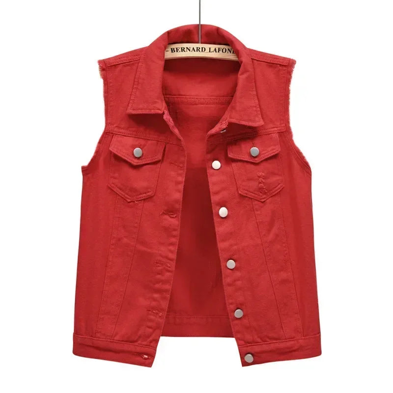Qadınlar üçün cins jilet, payız geyimləri, moda geyimləri, gündəlik vintage zərif qolsuz pencək