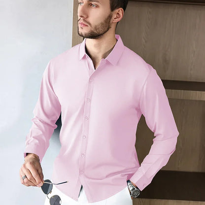 Men's Wrinkle-Free Business Casual Shirt