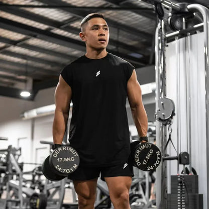 Qolsuz T-shirt Kişilər üçün Tez quruyan Fitnes Bodibildinq Köynək Kişi Moda Basketbol Jilet Tor Nəfəs ala bilən Yay İdman Zalı Maykası Kişilər üçün