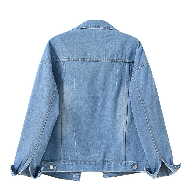 Women's Colorful Denim Jacket Spring