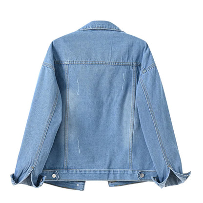 Women's Colorful Denim Jacket Spring