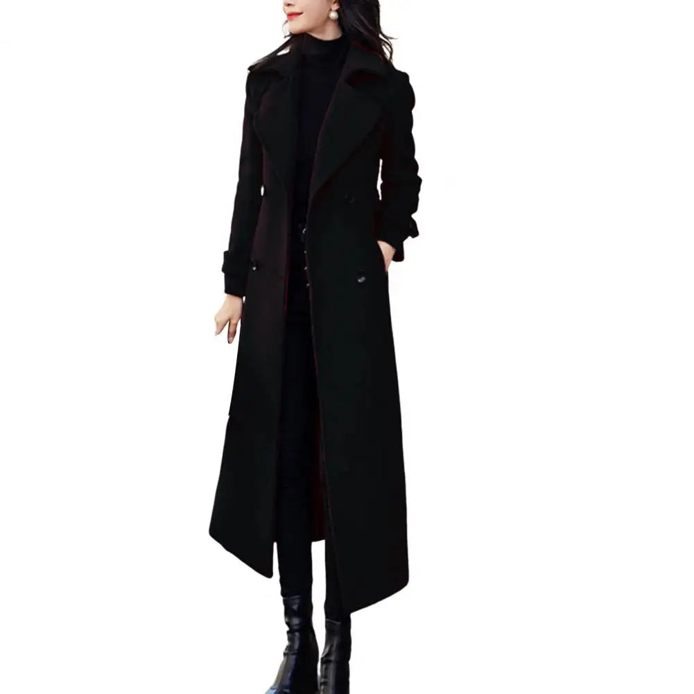 Women's Long Wool Coat - Korean Fashion Winter Coat