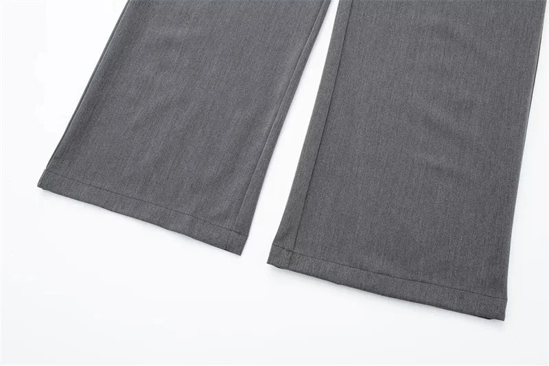 MUJER 2025 Women's Pants Beige Grey Black Wide Leg