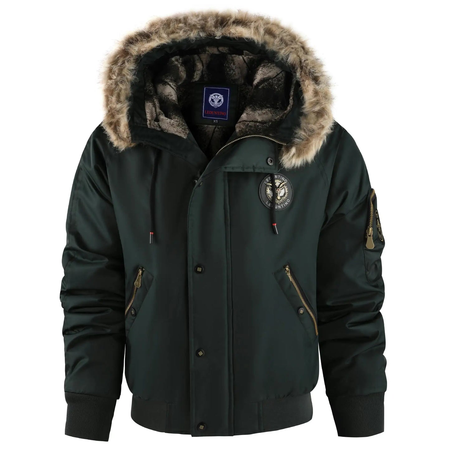Men's Thick Padded Winter Coat - Warm Hooded Jacket