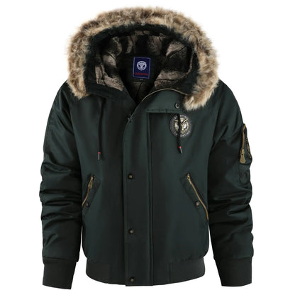 Men's Thick Padded Winter Coat - Warm Hooded Jacket