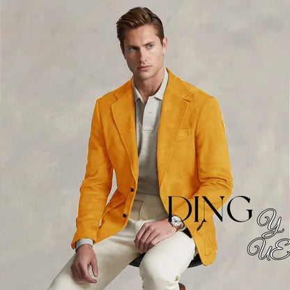 Men's Suede Single Breasted Luxury Blazer