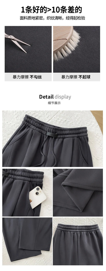 Sports Pants Women Spring Autumn High-Waisted Slim