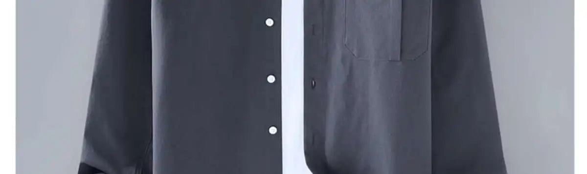 Men's Pocket Button Up Long Sleeve Shirt