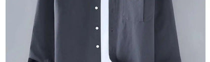 Men's Pocket Button Up Long Sleeve Shirt