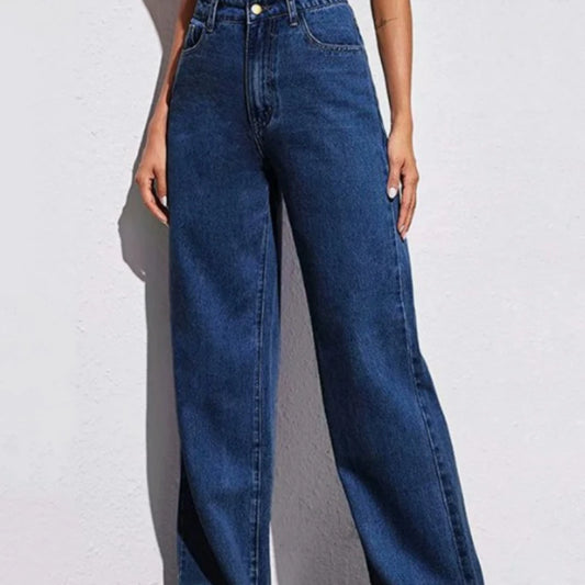Wide-Legged Jeans Europe - Autumn Spring High-Waisted Straight Thin