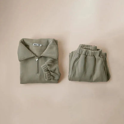 Kids Fleece Sweatshirt & Pants Sportswear Set