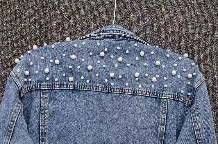 Denim Coat Women Turn Down Collar 2024