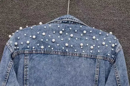 Denim Coat Women Turn Down Collar 2024