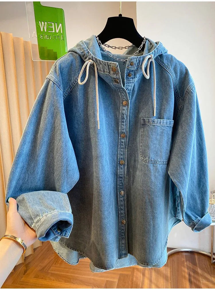 Casual Cotton Denim Jacket Women Parka