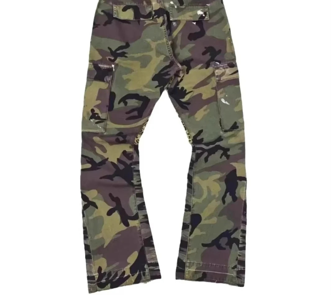 American Bell-Bottom Jeans - Boş Gündəlik Mürəkkəb Birləşdirici Şalvar