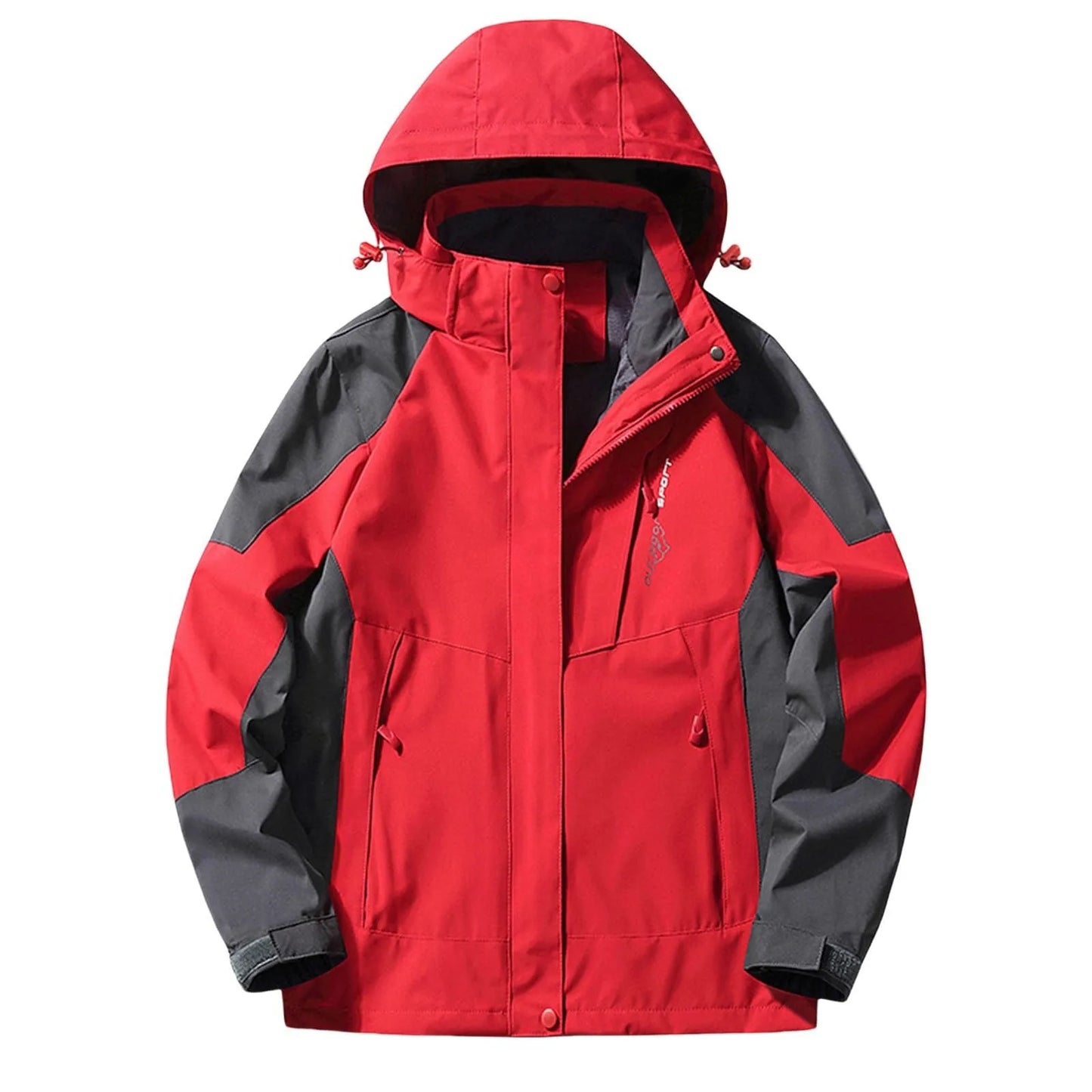 Hooded Ski Jacket - Windproof Winter Sports Coat