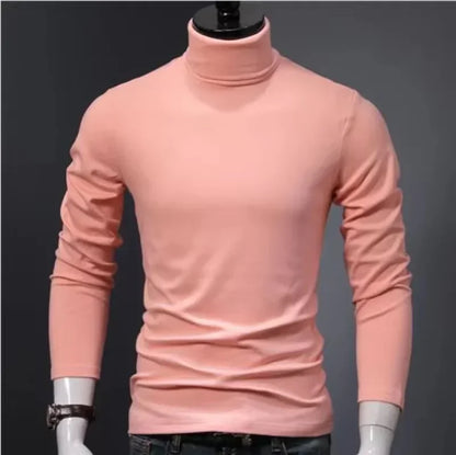 Men's Slim Fit Turtleneck Long Sleeve Shirt
