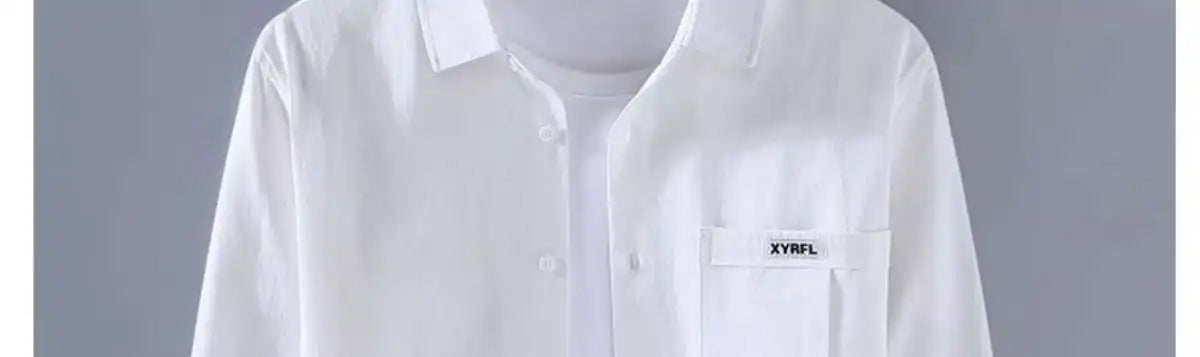 Men's Pocket Button Up Long Sleeve Shirt