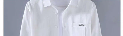 Men's Pocket Button Up Long Sleeve Shirt