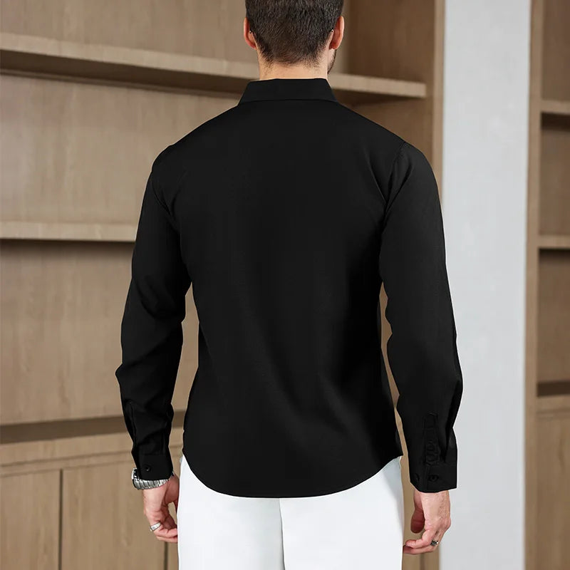 Men's Wrinkle-Free Business Casual Shirt