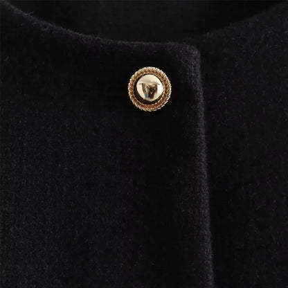 2025 Yeni Qadın Gödəkçələri Uzun Qollu Kəsik Moda Düyməli Üst Geyimlər