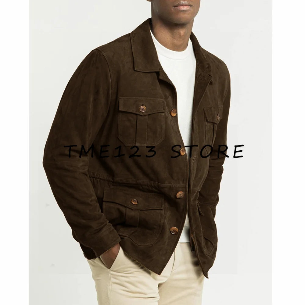 Men's Suede Elegant Formal Blazer Suit
