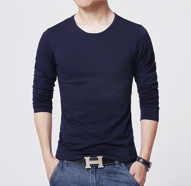 Men's Slim Fit O-Neck Long Sleeve T-Shirt 2025