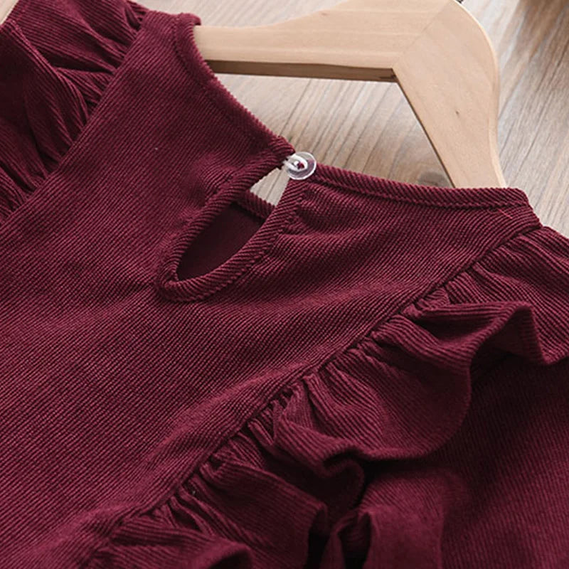 Girls' Long Sleeve Princess Casual Dress