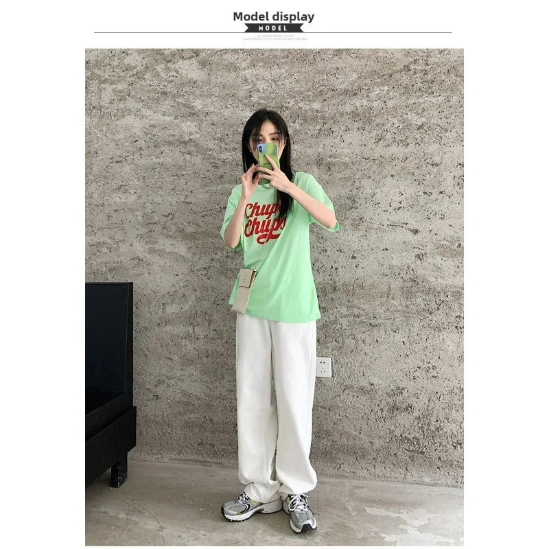 Women Denim Jeans 2025 Autumn Winter High Waist Wide Leg