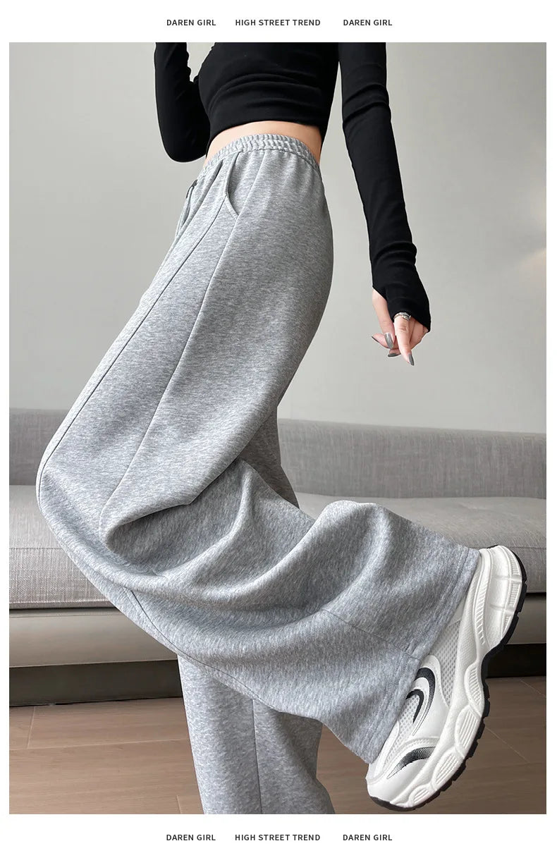 Sports Pants Women Spring Autumn High-Waisted Slim