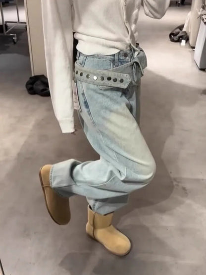 Women's Wide-Leg Y2K Jeans