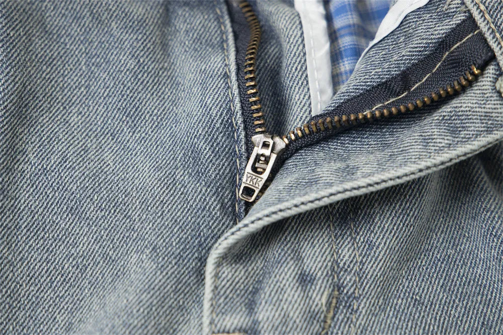 Double Waist Jeans Mens With Belt - Retro High Street