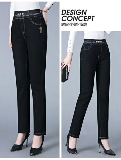 Women's Oversize Jeans 26-38 - Slim High Waist Skinny Denim Pants