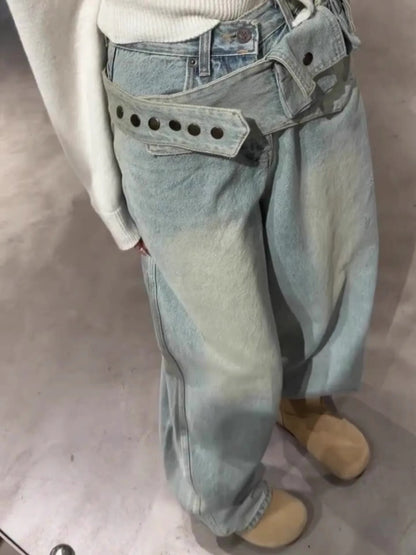Women's Wide-Leg Y2K Jeans