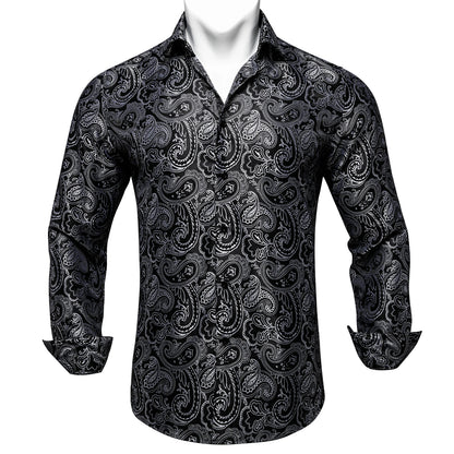 Men's Slim Fit Long Sleeve Dress Shirt