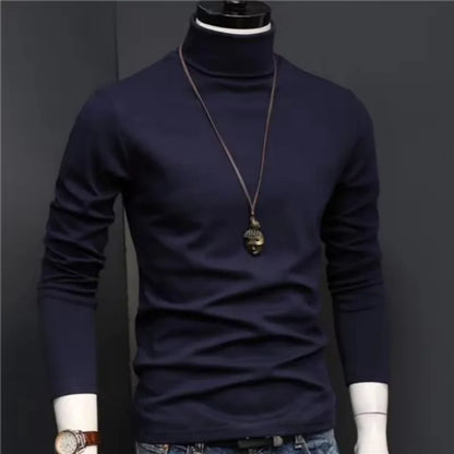 Men's Slim Fit Turtleneck Long Sleeve Shirt