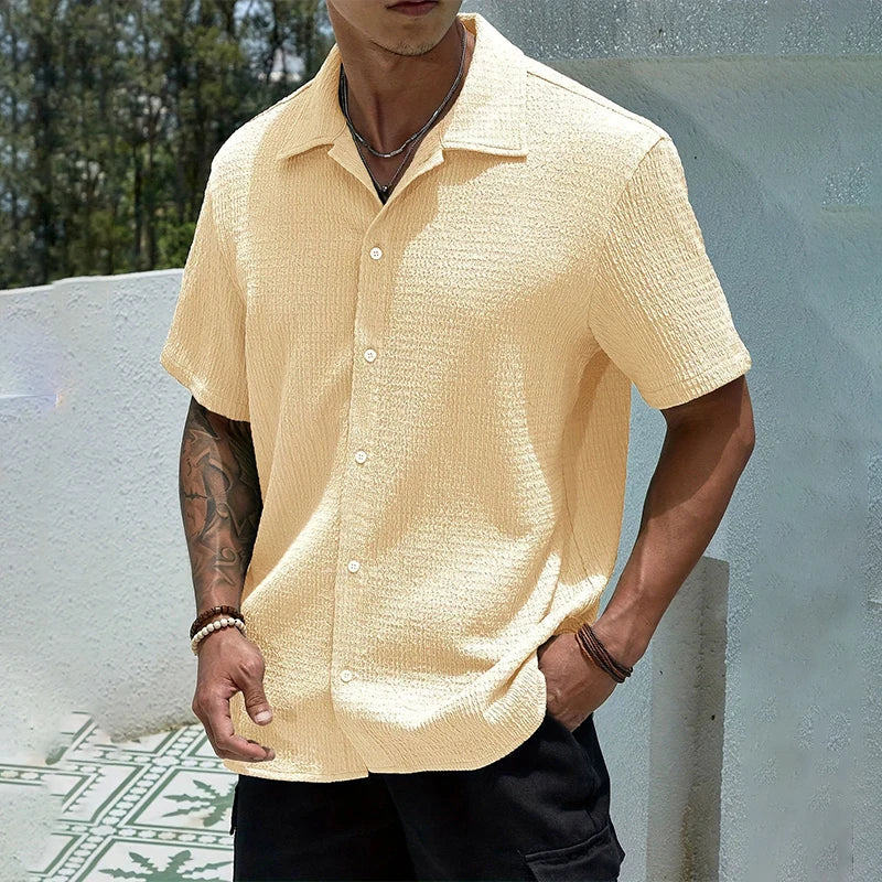 Men's Hip Hop Baggy Short Sleeve Shirt