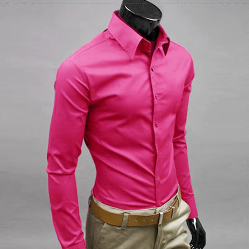 Men's Slim Fit Formal Dress Shirt