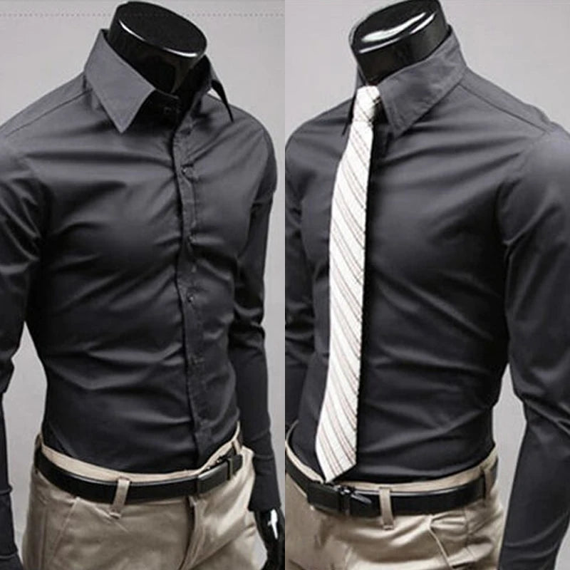 Men's Slim Fit Formal Dress Shirt