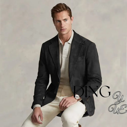 Men's Suede Single Breasted Luxury Blazer