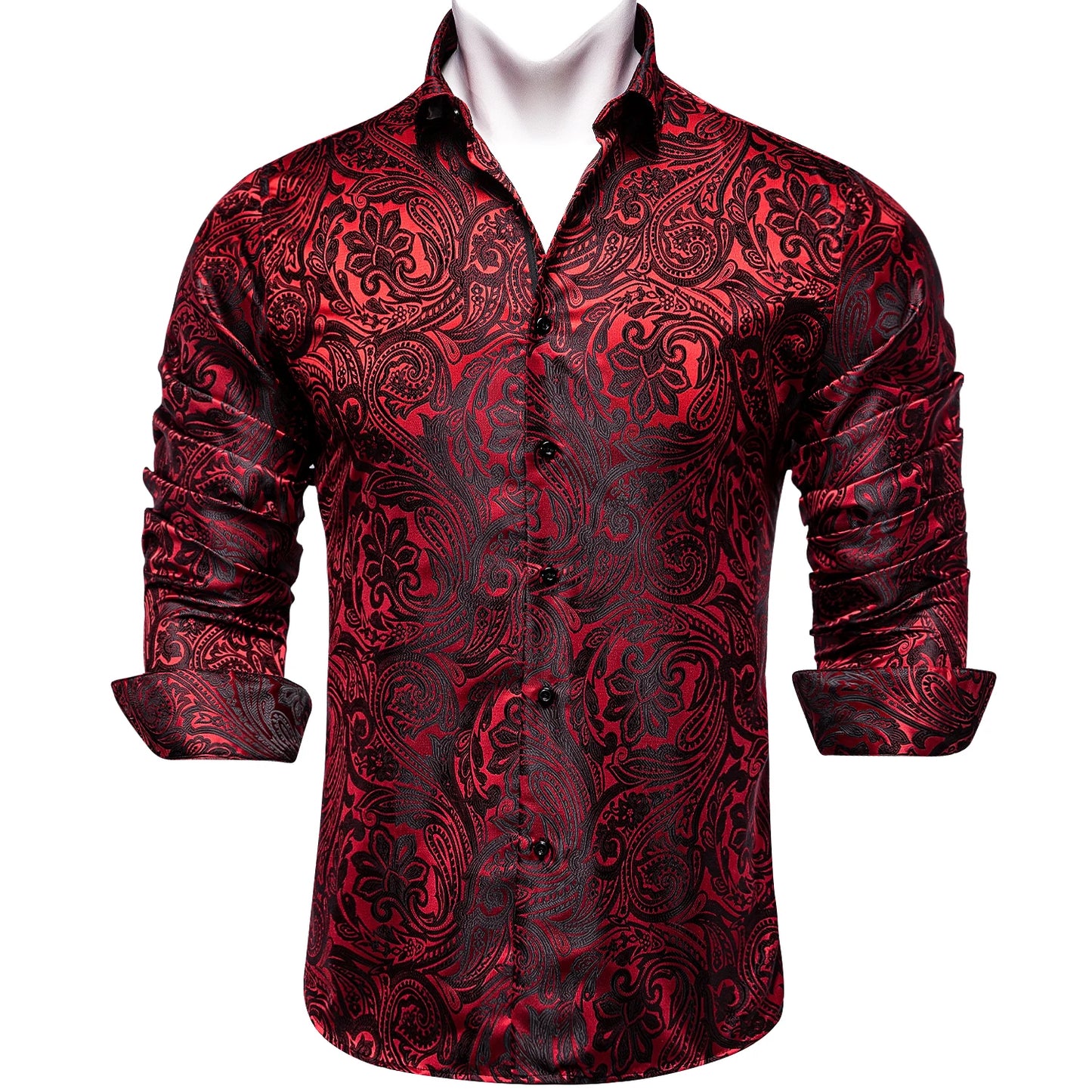 Men's Slim Fit Long Sleeve Dress Shirt