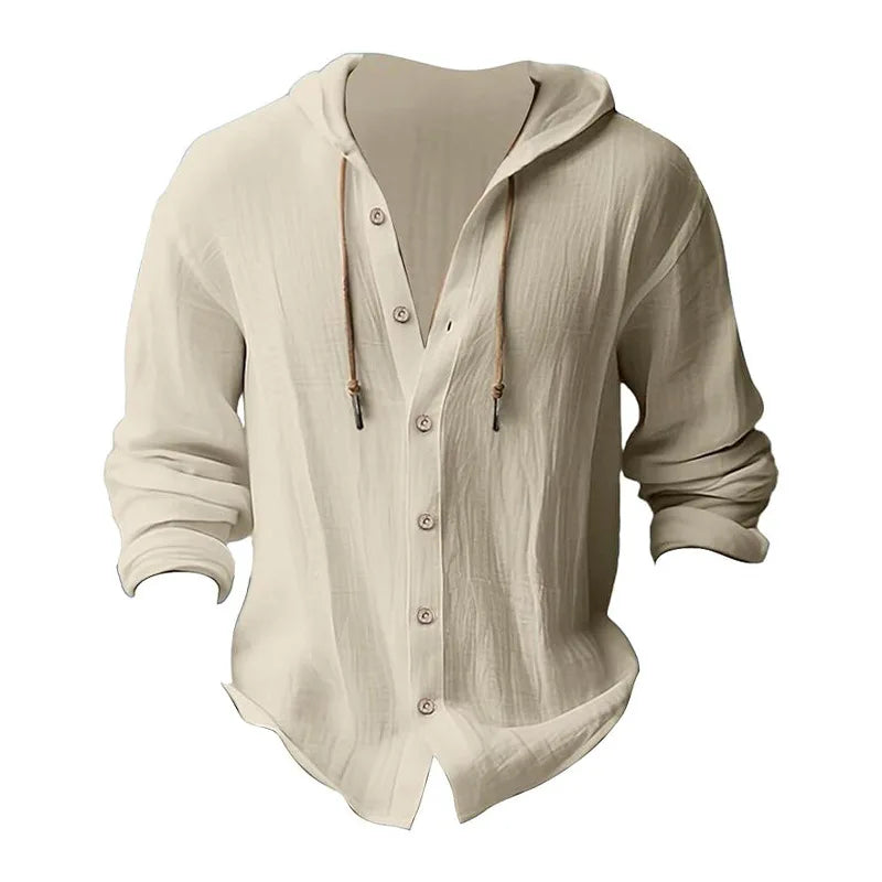 Men's Hooded Long Sleeve Beach Shirt