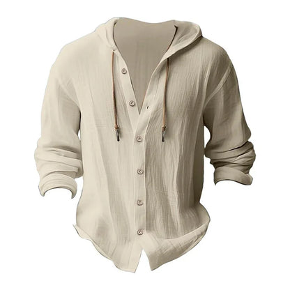 Men's Hooded Long Sleeve Beach Shirt