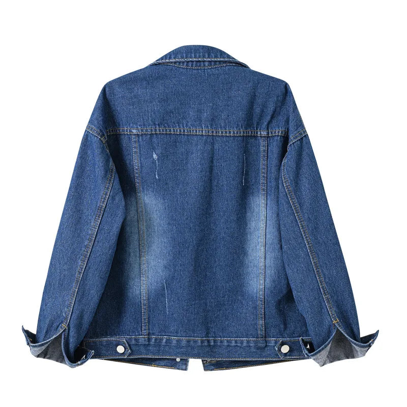 Women's Colorful Denim Jacket Spring