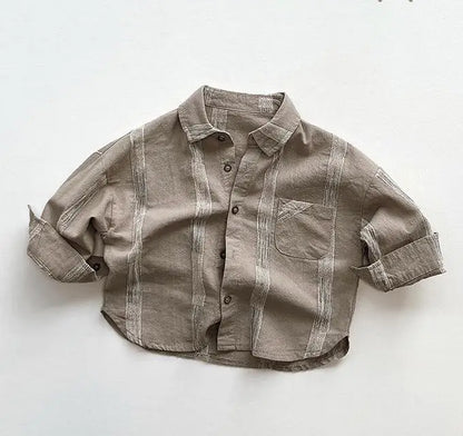 Kids Vintage Cotton Cardigan Shirt