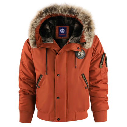 Men's Thick Padded Winter Coat - Warm Hooded Jacket